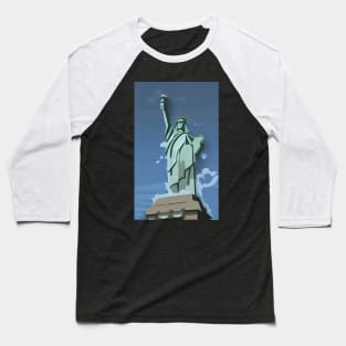 New York Statue of Liberty Baseball T-Shirt